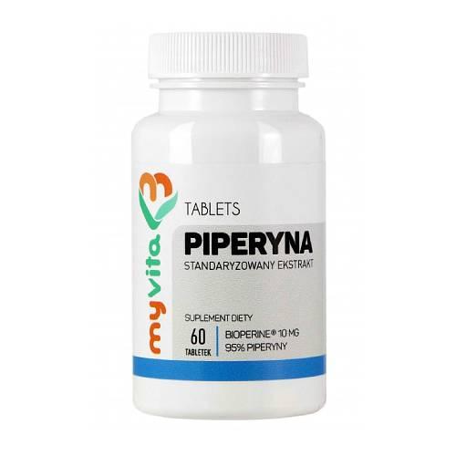 Miniaturka artykułu - MYVITA Piperyna 95% 10 mg, 60 tabl.