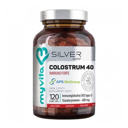 Miniaturka artykułu - MyVita SILVER Colostrum 40 Immuno Forte, 120 kaps.