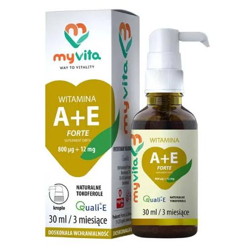 Miniaturka artykułu - MyVita Witamina A+E Forte - 30ml