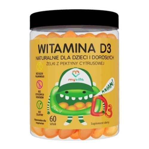 Miniaturka artykułu - MyVita Witamina D3 żelki, 60 szt.