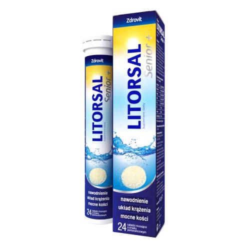 Zdjęcie produktu - Zdrovit Litorsal Senior+, 24 tabletek musujących