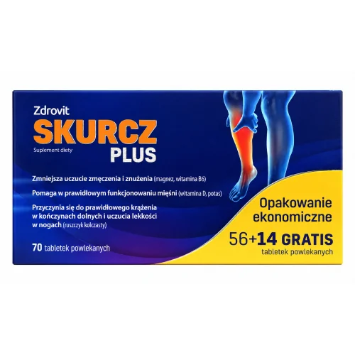 Zdjęcie produktu - Zdrovit Skurcz Plus, 70 tabl. powl.