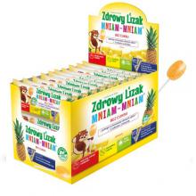 Zdrowy Lizak MNIAM-MNIAM ananas, kształt łezki 40szt.
