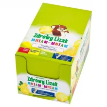 Zdjęcie produktu - Zdrowy Lizak Mniam-Mniam na odporność cytryna kształt kulki, 40 szt.