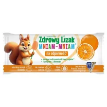 Zdjęcie produktu - Zdrowy Lizak Mniam-Mniam smak pomarańczowy kształt łezki, 1 szt.