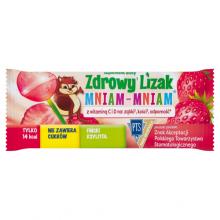 Zdjęcie produktu - Zdrowy Lizak MNIAM-MNIAM truskawka kształt kulki, 1szt