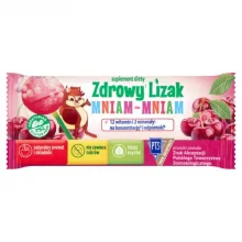 Zdjęcie produktu - Zdrowy lizak Mniam-Mniam Wiśnia kształt kulki - 1szt