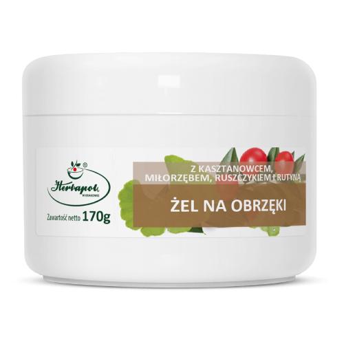 Zdjęcie produktu - Żel na obrzęki z kasztanowcem, miłorzębem, ruszczykiem i rutyną, 170 g