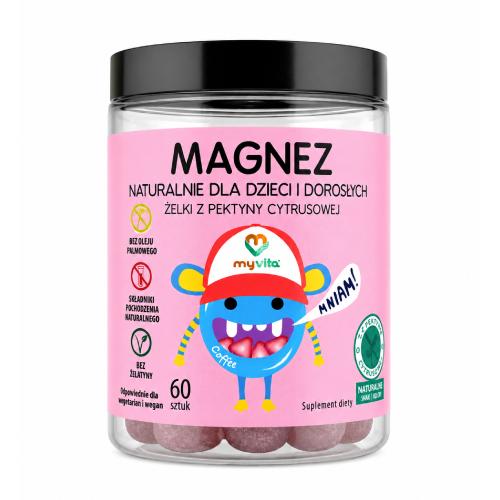 Zdjęcie produktu - MyVita Magnez Naturalne żelki dla dzieci i dorosłych, 60 szt.