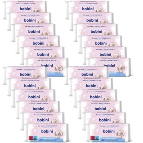 Zdjęcie produktu - Zestaw 24x BOBINI BABY Chusteczki nawilżane hypoalergiczne, 60szt.