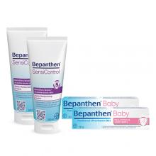 Zestaw 2x Bepanthen SensiControl Krem nawilżający do sk&oacute;ry atopowej, 200ml + 2x Bepanthen Baby Maść ochronna, 30g