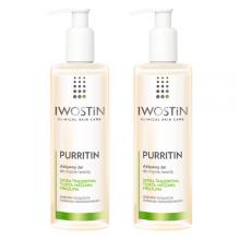 Zestaw 2x Iwostin Purritin Aktywny żel do mycia twarzy, 300ml