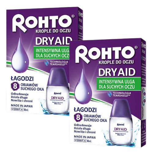 Zestaw 2x ROHTO DRY AID Krople do oczu, 10ml
