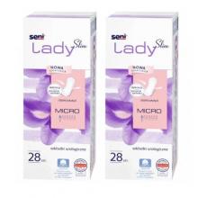 Zdjęcie produktu - Zestaw SENI LADY SLIM MICRO Anatomiczne wkładki urologiczne, 2 x 28 szt.