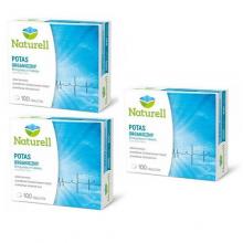 Zestaw 3 x Naturell Potas organiczny, 100 tabletek
