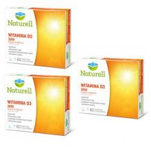 Zestaw 3 x Naturell Witamina D3 2000, 60 tabletek do ssania