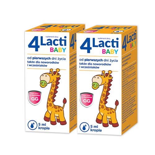Zestaw 4 LACTI BABY Krople, 2x5ml