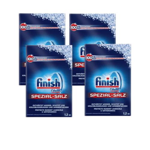 Zestaw 4x FINISH S&oacute;l ochronna do zmywarek, 1,2kg