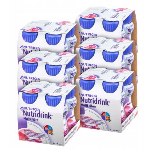 Zestaw 6x Nutridrink Multi Fibre truskawka, 4x125ml