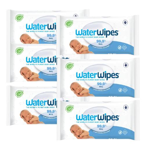 Zdjęcie produktu - Zestaw 6x WaterWipes chusteczki nawilżane, 60 szt.