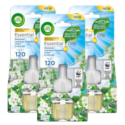 Zestaw Air Wick Electric Wkład do elektrycznego odświeżacza świeżość letniego poranka, 3x 19ml