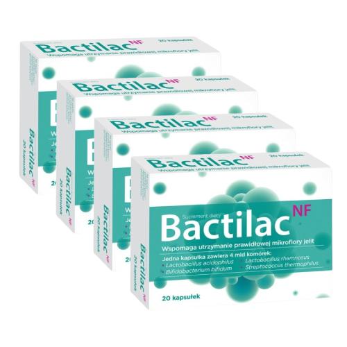 Zestaw BACTILAC NF, 4 x 20 kapsułek