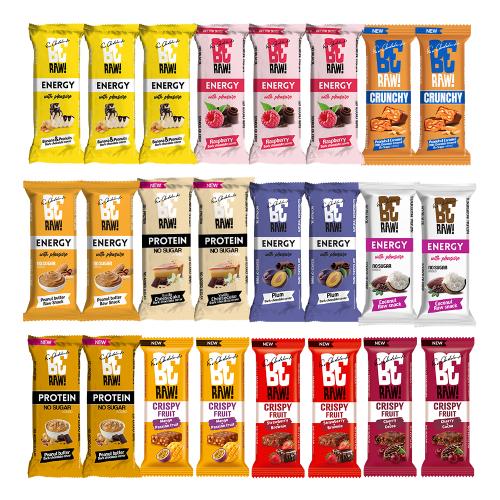 Zestaw baton&oacute;w BeRAW! mix 11 smak&oacute;w, 24x40g