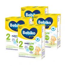 Zdjęcie produktu - Zestaw Bebiko 2 NUTRIflor Expert Mleko następne dla niemowląt powyżej 6. miesiąca życia, 4x600g