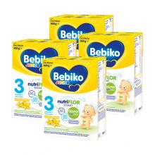 Zdjęcie produktu - Zestaw Bebiko Junior 3 NUTRIflor Expert Odżywcza formuła na bazie mleka dla dzieci powyżej 1. roku o smaku waniliowym, 4 x 600 g