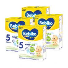 Zdjęcie produktu - Zestaw Bebiko Junior 5 NUTRIflor Expert Odżywcza formuła na bazie mleka dla przedszkolaka, 4 x 600 g