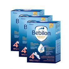 Zdjęcie produktu - Zestaw Bebilon 4 Pronutra Advance Junior Formuła na bazie mleka po 2. roku życia, 3x 1000g