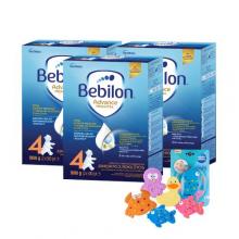 Zestaw Bebilon 4 Pronutra Advance proszek, 3 x 1000 g + Canpol Babies zestaw zabawek do kąpieli z przyssawkami, 5 szt.
