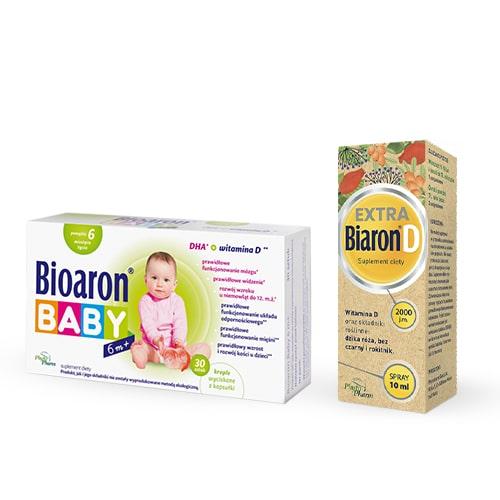 Zestaw Biaron Baby od 6m-ca, 30 kapsułek + Biaron D Extra spray, 10ml