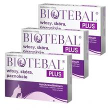 Zestaw BIOTEBAL Plus Włosy, sk&oacute;ra, paznokcie, 3x 40 tabletek
