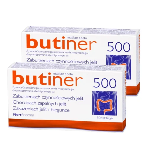 Zdjęcie produktu - Zestaw Butiner 500, 2 x 30 tabl.