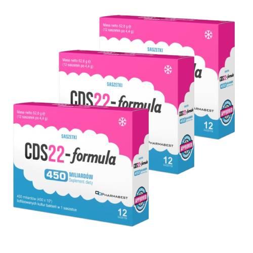Zestaw CDS22-formula 450 mld proszek do sporządzenia zawiesiny, 3x 12 sasz. (dawniej Vivomixx)