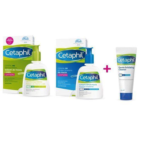 ZESTAW CETAPHIL EM Emulsja micelarna do mycia, 236 ml + MD Balsam nawilżający, 236 ml + Delikatny żel oczyszczający