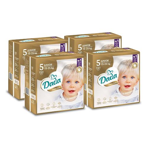 Zestaw DADA Extra Care 5 Pieluchy 15-25 kg, 4x 28szt.