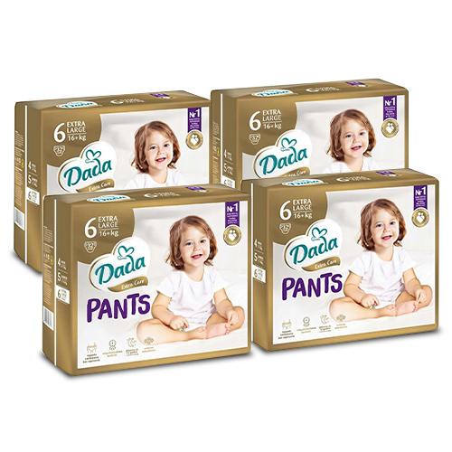 Zestaw DADA Extra Care Pants 6 XL Pieluchomajtki 16+ kg, 4x 32szt.