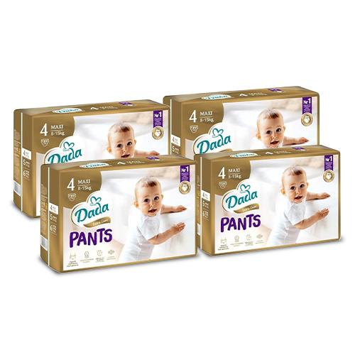 Zestaw DADA Extra Care Pants Maxi 4 Pieluchomajtki 8-15 kg, 4x 39szt.