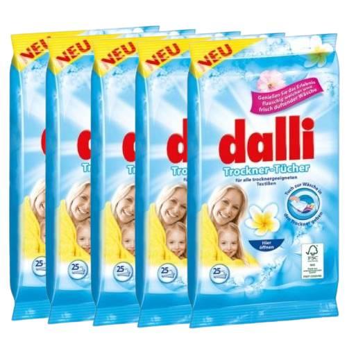 Zestaw DALLI Chusteczki zapachowe do suszarki, 5x25 sztuk