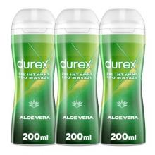 Zestaw DUREX PLAY ALOES Żel 2 w 1 do masażu, 3x200ml