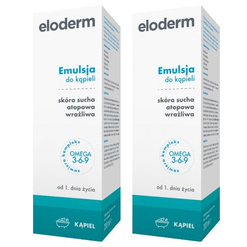 Zestaw ELODERM Emulsja do kąpieli, 2x 200ml 