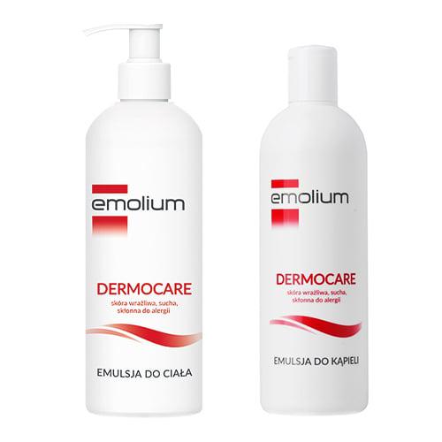 Zestaw Emolium Dermocare Emulsja do kąpieli, 400ml + Emulsja do ciała, 400ml