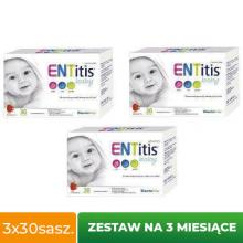 Zestaw ENTitis Baby proszek o smaku truskawkowym, 3x30sasz.
