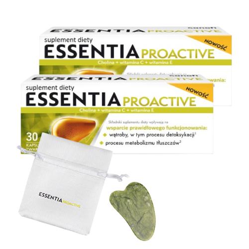 Zestaw ESSENTIA Proactive, 2x30 kaps. + Kamień Gua Sha