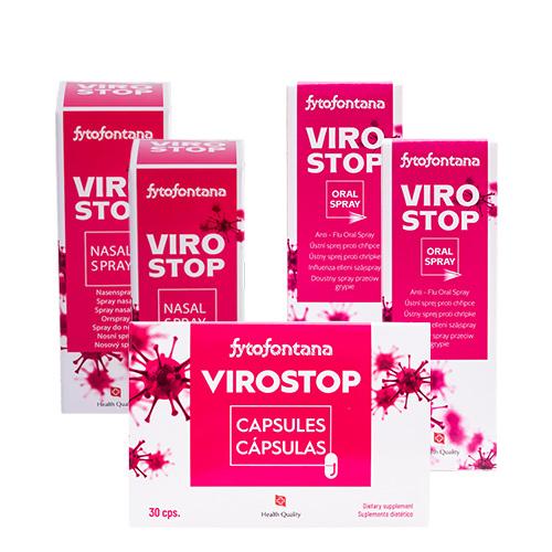 Zestaw fytofontana VIROSTOP Spray do nosa Nasal, 2x20ml + Spray do ust Oral, 2x30ml + Kapsułki, 30szt.
