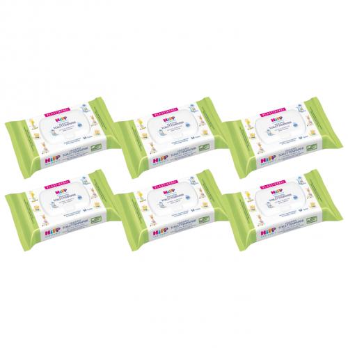 Zdjęcie produktu - Zestaw HiPP Babysanft Ultra-Sensitive Nawilżany papier toaletowy, 6 x 50 szt.
