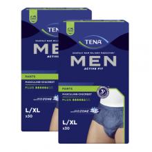 Zdjęcie produktu - Zestaw TENA Men Pants Plus L Majtki chłonne dla mężczyzn przy nietrzymaniu moczu, 2x 30 szt.