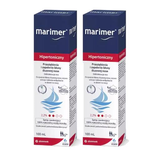 Zdjęcie produktu - Zestaw Marimer Hipertoniczny Spray do nosa, 2 x 100 ml